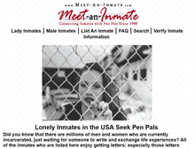 Tablet Screenshot of meet-an-inmate.com